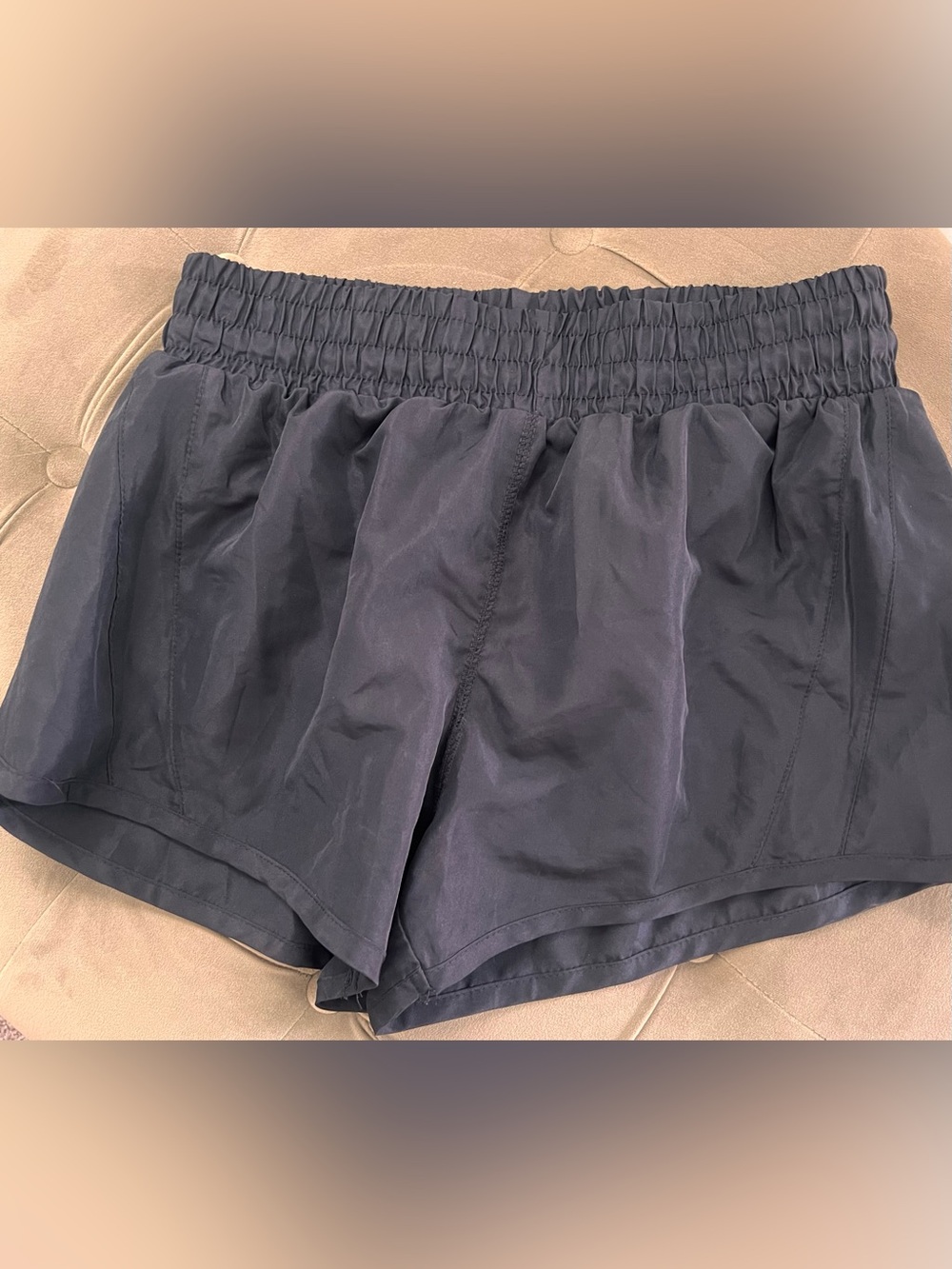 Women’s Athletic Elastic-Waist Black Shorts